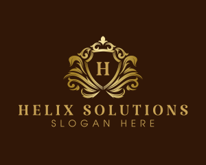 Luxury Crown Shield logo design