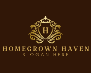 Luxury Crown Shield logo design