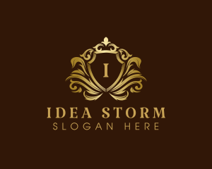 Luxury Crown Shield logo design