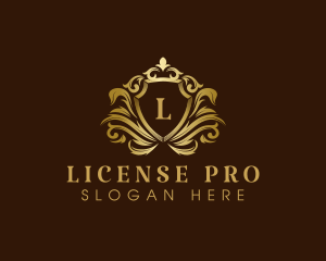 Luxury Crown Shield logo design