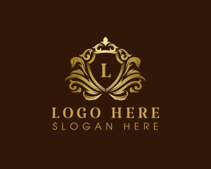 Luxury Crown Shield logo design