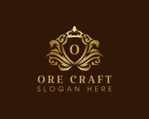 Luxury Crown Shield logo design