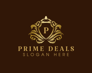 Luxury Crown Shield logo design