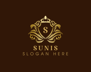 Luxury Crown Shield logo design