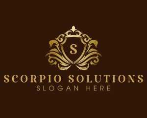 Luxury Crown Shield logo design