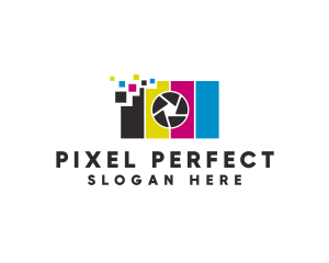 Digital Camera Pixel logo design