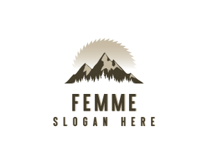 Forrest Logging Sawblade logo design