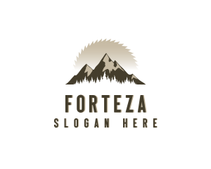 Forrest Logging Sawblade logo design