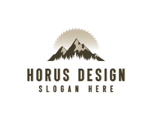 Forrest Logging Sawblade logo design