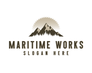 Forrest Logging Sawblade logo design