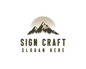 Forrest Logging Sawblade logo design