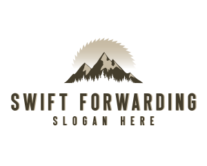 Forrest Logging Sawblade logo design