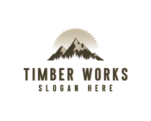 Timber - Forrest Logging Sawblade logo design