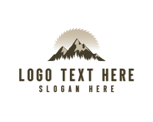 Arborist - Forrest Logging Sawblade logo design