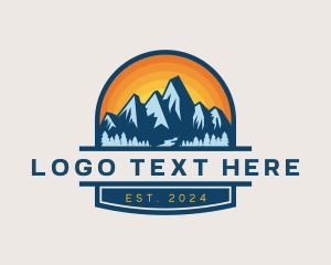 Explore - Outdoor Mountain Trekking logo design