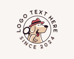 Magnifying Glass - Detective Dog Veterinarian logo design
