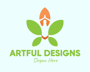 Nature Yoga Meditation logo design