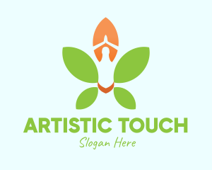 Nature Yoga Meditation logo design