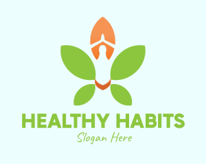 Nature Yoga Meditation logo design