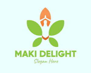 Nature Yoga Meditation logo design