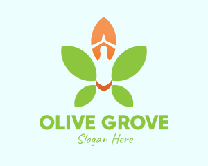 Nature Yoga Meditation logo design