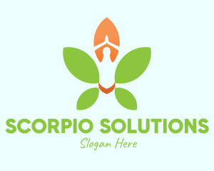 Nature Yoga Meditation logo design