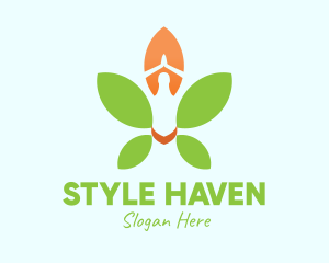 Nature Yoga Meditation logo design