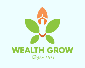 Nature Yoga Meditation logo design