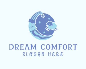 Moon Sheep Dream logo design