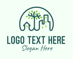 Residential - Green Eco City logo design