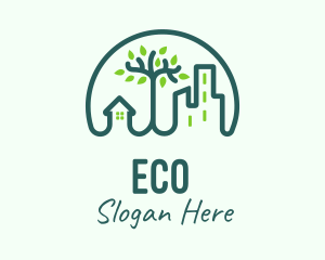 Infrastracture - Green Eco City logo design