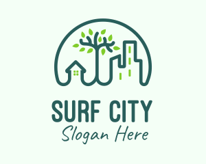 Green Eco City logo design