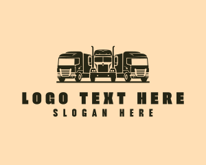 Delivery - Freight Trucking Vehicle logo design