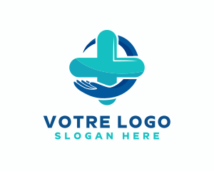 Surgeon - Hand Medical Cross logo design