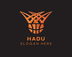 Ball - Crown Hoop Basketball logo design