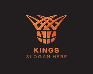 Crown Hoop Basketball logo design