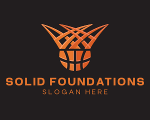 Slam Dunk - Crown Hoop Basketball logo design