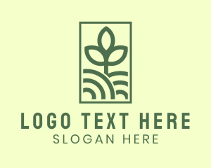 Green - Farm Plant Landscape logo design
