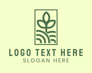 Farm Plant Landscape Logo