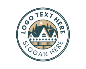 Roofing - House Roof Badge logo design