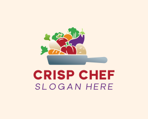 Vegetable Pan Cooking logo design