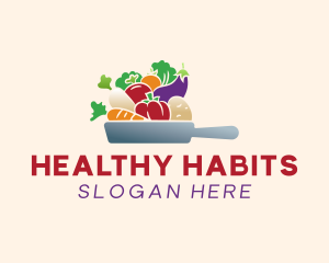 Vegetable Pan Cooking logo design