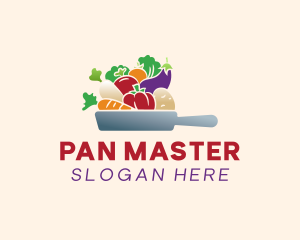 Pan - Vegetable Pan Cooking logo design