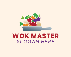 Vegetable Pan Cooking logo design