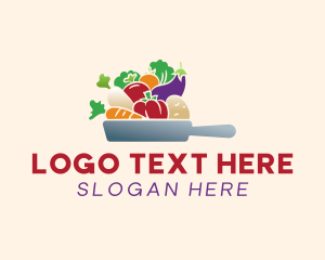 Vegetable Pan Cooking Logo