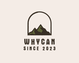 Grunge - Rustic Mountain Arch Badge logo design