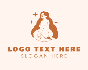 Adult Bar - Plus Size Sexy Woman logo design