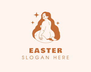 Naked - Plus Size Sexy Woman logo design