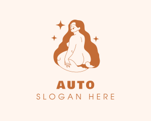 Naked - Plus Size Sexy Woman logo design