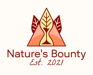 Nature Camping Hourglass logo design